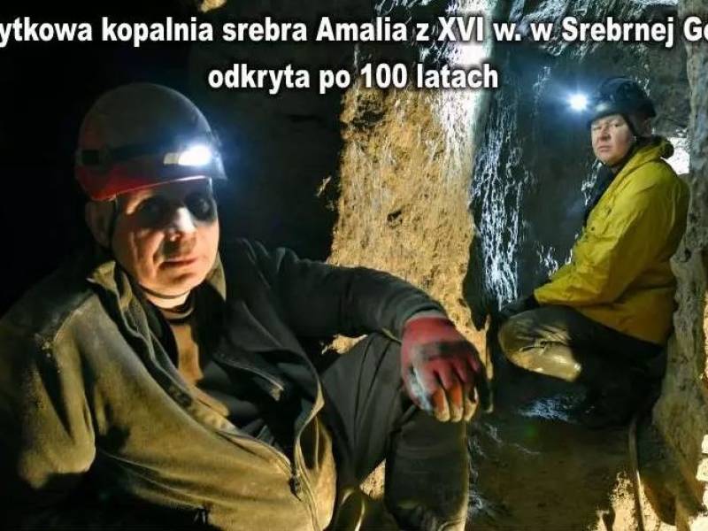 Zabytkowa kopalnia srebra Amalia z XVI w. w Srebrnej Gorze